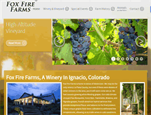 Tablet Screenshot of foxfirefarms.com
